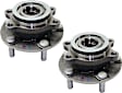 Front, Driver and Passenger Side Wheel Hub, 5 Lugs, With Bearing, 1.6L, 4Cyl
