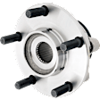 Front and Rear, Driver and Passenger Side Wheel Hub, 5 Lugs, With Bearing, FWD, 1.6L, 4Cyl