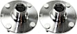 Front, Driver and Passenger Side Wheel Hub, 4 Lugs, Without Bearing