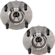 Front, Driver and Passenger Side Wheel Hub, 4 Lugs, Without Bearing