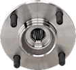Front, Driver and Passenger Side Wheel Hub, 4 Lugs, Without Bearing