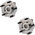Front, Driver and Passenger Side Wheel Hub, 5 Lugs, With Bearing