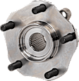 Front, Driver and Passenger Side Wheel Hub, 5 Lugs, With Bearing