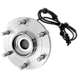 Rear, Driver and Passenger Side Wheel Hub, 6 Lugs, With Bearing, 5.6L, 8Cyl