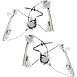 Front, Driver and Passenger Side Power Window Regulator, With Motor