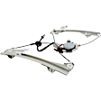 Front, Driver and Passenger Side Power Window Regulator, With Motor