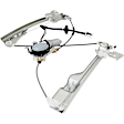 Front, Driver and Passenger Side Power Window Regulator, With Motor