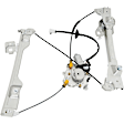 Front, Driver and Passenger Side Power Window Regulator, With Motor