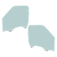 Front, Driver and Passenger Side Door Glass, Green Tint, FD25202GTY, FD25201GTY