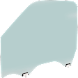 Front, Driver and Passenger Side Door Glass, Green Tint, FD25202GTY, FD25201GTY
