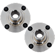 Front, Driver and Passenger Side Wheel Hub, 4 Lugs, Without Bearing