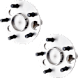 2-Wheel Set Rear, Driver and Passenger Side Wheel Hubs, With Bearing, With Sensor, FWD