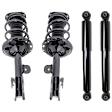 Front and Rear, Driver and Passenger Side Shock and Fully Loaded Strut