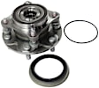 Front, Driver and Passenger Side Wheel Hub, 6 Lugs, With Bearing