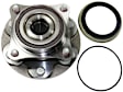 Front, Driver and Passenger Side Wheel Hub, 6 Lugs, With Bearing