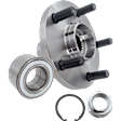 Front and Rear, Driver and Passenger Side Wheel Hub, 5 Lugs, With Bearing, 1.8L, 4Cyl