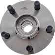 Front and Rear, Driver and Passenger Side Wheel Hub, 5 Lugs, With Bearing