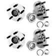Front and Rear, Driver and Passenger Side Wheel Hub, 5 Lugs, With Bearing, 1.8L, 4Cyl