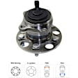 Rear, Driver and Passenger Side Wheel Hub, 5 Lugs, With Bearing, FWD