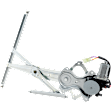 Front, Driver and Passenger Side Power Window Regulator, With Motor