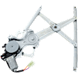 Front, Driver and Passenger Side Power Window Regulator, With Motor