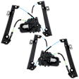 Front, Driver and Passenger Side Power Window Regulator, With Motor