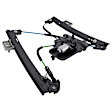 Front, Driver and Passenger Side Power Window Regulator, With Motor