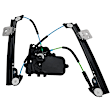 Front, Driver and Passenger Side Power Window Regulator, With Motor