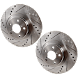 Front Brake Discs, Cross-drilled and Slotted, Vented