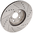 2015 Toyota Corolla - Front Brake Disc, Natural Finish, Cross-drilled and Slotted, Vented, 5 Lugs, 275 mm, 1.8L 4Cyl