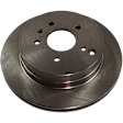 Front and Rear Brake Disc, 4-Wheel Set, Plain Surface, Vented, 5 Lugs