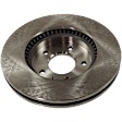 Front and Rear Brake Disc, 4-Wheel Set, Plain Surface, Vented, 5 Lugs