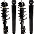 Front and Rear, Driver and Passenger Side Shock and Fully Loaded Strut