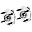 2-Wheel Set Front, Driver and Passenger Side Wheel Hubs, With Bearing, 4 Lugs, Non-ABS, FWD