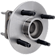 Front and Rear, Driver and Passenger Side Wheel Hub, 4 Lugs, With Bearing, FWD
