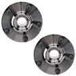 Front, Driver and Passenger Side Wheel Hub, 5 Lugs, Without Bearing