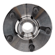 Front, Driver and Passenger Side Wheel Hub, 5 Lugs, Without Bearing