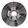 Front, Driver and Passenger Side Wheel Hub, 5 Lugs, Without Bearing