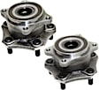 2-Wheel Set Front and Rear, Driver and Passenger Side Wheel Hubs, With Bearing