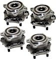 Front and Rear, Driver and Passenger Side Wheel Hub, 5 Lugs, With Bearing