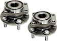 2-Wheel Set Front, Driver and Passenger Side Wheel Hubs, With Bearing