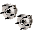 Rear, Driver and Passenger Side Wheel Hub, 5 Lugs, With Bearing