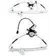 Front, Driver and Passenger Side Power Window Regulator, With Motor