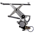 Front, Driver and Passenger Side Power Window Regulator, With Motor