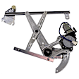 Front, Driver and Passenger Side Power Window Regulator, With Motor