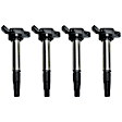 Ignition Coils, 1.8/2.0L, 4 Cyl. Engine, Rectangular Connector, Set of 4