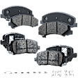 Front and Rear Brake Pad Set, Ceramic
