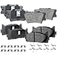 Front and Rear Brake Pad Set, 4-Wheel Set, Ceramic