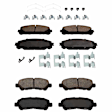 Front and Rear Brake Pad Set, Ceramic