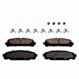 Front and Rear Brake Pad Set, Ceramic